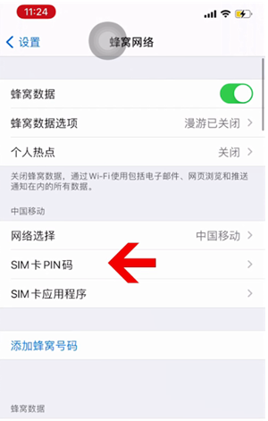 敦煌苹果14维修网分享如何给iPhone14的SIM卡设置密码 